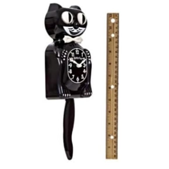 Classic Black Kitty-Cat Kit-Cat clock Kat Klock - Picture 5 of 5